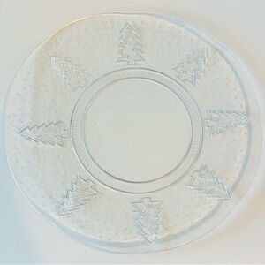 Glass Christmas Tree Plate